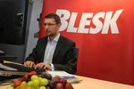 Mgr. Vít Hulec v redakci Blesku