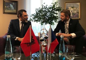 Vicepremiér a ministr vnitra Vít Rakušan (STAN) v albánské Tiraně (3.11.2022)