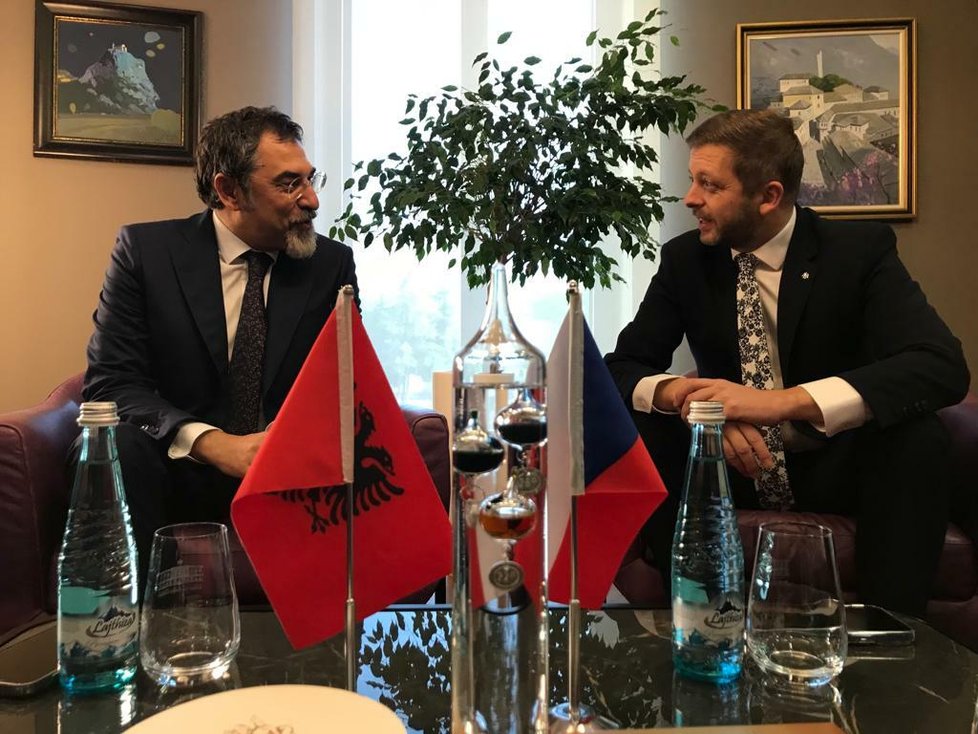 Vicepremiér a ministr vnitra Vít Rakušan (STAN) v albánské Tiraně (3.11.2022)