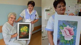 Sestřička Gabriela pacientům pomáhá i svými obrazy.