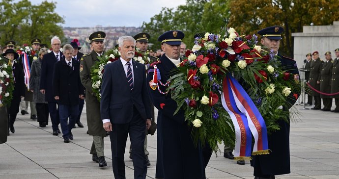 Pietní akt na Vítkově za účasti prezidenta Pavla (28.10.2025)