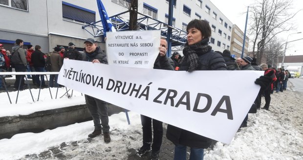 Demonstrace zaměstnanců Vítkovice Power Engineering