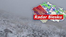 Sněžku zasáhl orkán, horská služba varuje před nebezpečím lavin. Sledujte radar Blesku