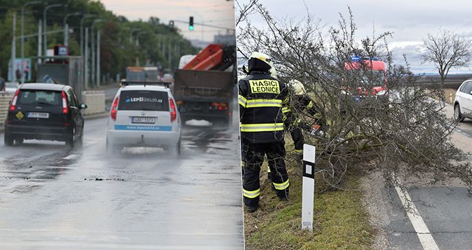 Vítr lámal vše, co mu stálo v cestě. Přeháňky a nárazový vichr neustanou, varují meteorologové