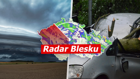 Na Česko se žene silný vichr. Přidá se déšť, na horách i sníh, sledujte radar Blesku