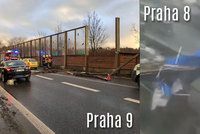 Vichr v Praze: Svlíknul Negrelliho viadukt, protihlukovou stěnu na Českobrodské rozmetal na kusy