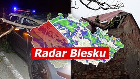 Vichr připravil o elektřinu tisíce lidí. A přijde sníh i -10 °C v noci, sledujte radar Blesku