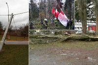 Víkendový vítr kosil vše, co mu stálo v cestě – hasiči museli zachraňovat paraglidistu ze stromu