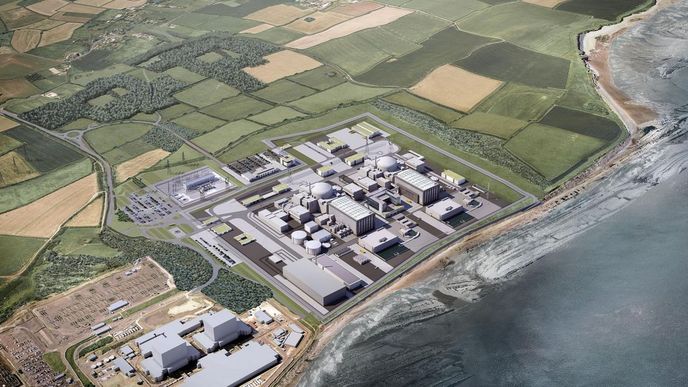 Vizualizace elektrárny Hinkley Point C