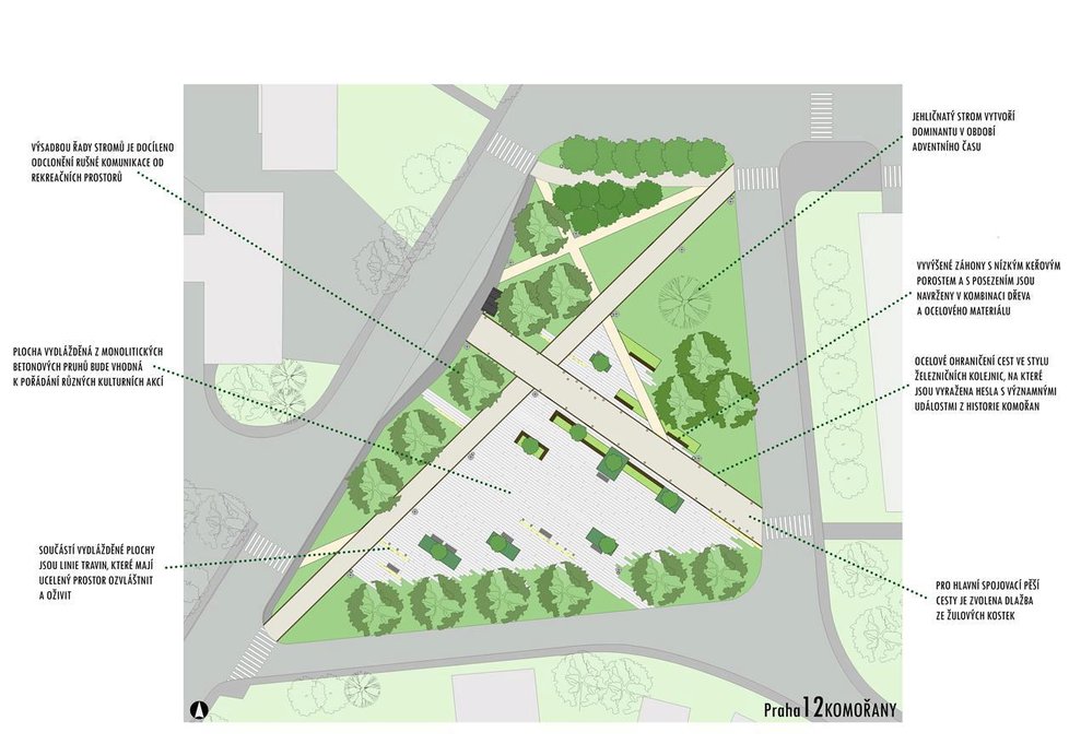 Studie 2: Komořany mají konečně dostat své náměstí.