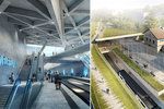 Takto by mělo vypadat nádraží Veleslavín podle návrhů vítězných architektů.
