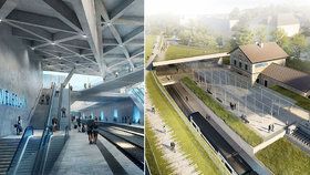 Takto by mělo vypadat nádraží Veleslavín podle návrhů vítězných architektů.