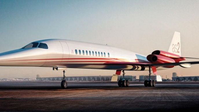 Vizualizace nadzvukového byzjetu Aerion Vizualizace nadzvukového byzjetu Aerion