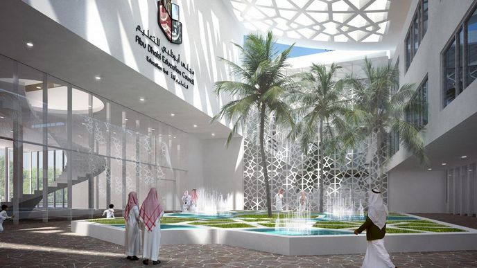 Vizualizace školy v Abú Dhabi