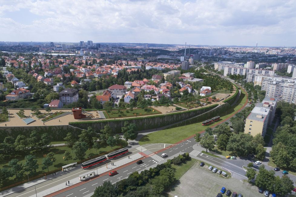 Vizualizace zastřešení Spořilovské spojky