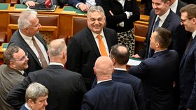 Viktor Orbán v maďarském parlamentu