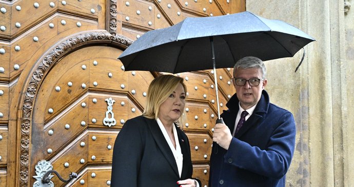 Jednání o programu budoucí vlády: Karel Havlíček (ANO) a Alena Schillerová (ANO), (23.10.2025)