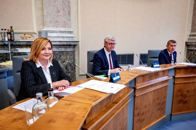 Jednání vlády: Alena Schillerová, Karel Havlíček a Andrej Babiš (26.1.2026) Jednání vlády: Alena Schillerová, Karel Havlíček a Andrej Babiš (26.1.2026)