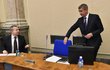 Andrej Babiš na Úřadu vlády s ministrem životního prostředí Richardem Brabcem