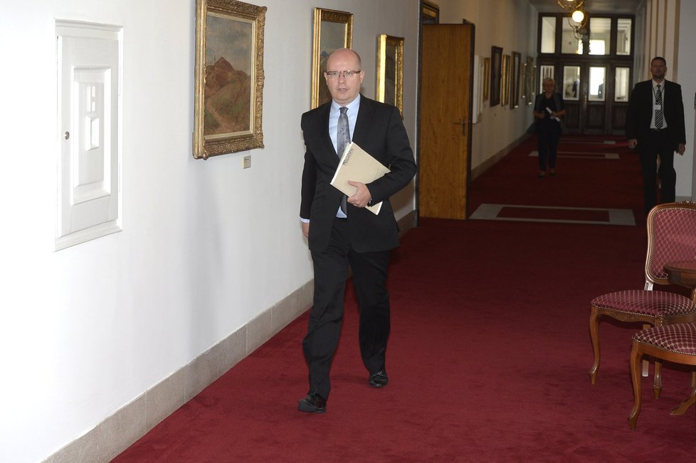 Premiér Bohuslav Sobotka na Úřadu vlády