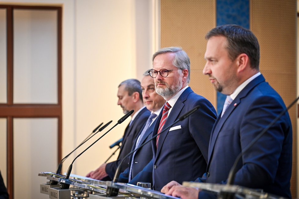 Tisková konference po jednání vlády, 31. srpna 2022.