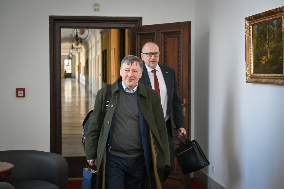 Jednání vlády: Ministr Vladimír Balaš (STAN) a Mikuláš Bek (15.3.2023)