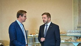 Jednání vlády: Ministr dopravy Martin Kupka (ODS) a vnitra Vít Rakušan (STAN) (9.11.2022)