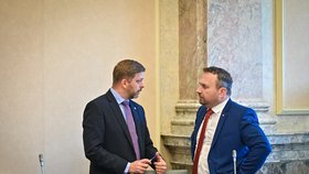 Mimořádné jednání vlády: Ministr vnitra Vít Rakušan (STAN) a ministr práce a sociálních věcí Marian Jurečka (KDU-ČSL) (26. 9. 2022)