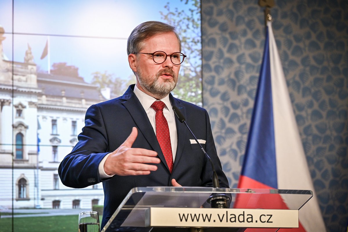 Jednání vlády: Petr Fiala na tiskovce (27.4.2022)