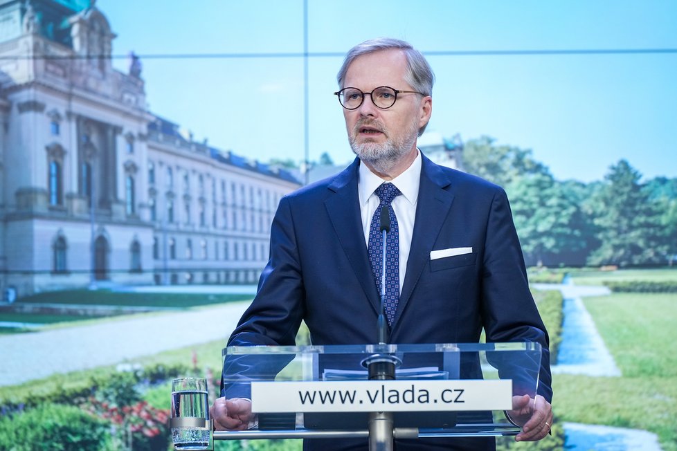 Jednání vlády: Premiér Petr Fiala (ODS) (23.8.2023)