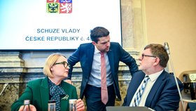 Jednání vlády 20. 12. 2023: Jana Černochová a Zbyněk Stanjura
