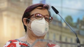 Hlavní hygienička Pavla Svrčinová na tiskové konferenci po jednání vlády (21.5.2021)