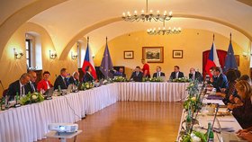 Výjezdní zasedání vlády na zámku Štiřín (20. 4. 2022)