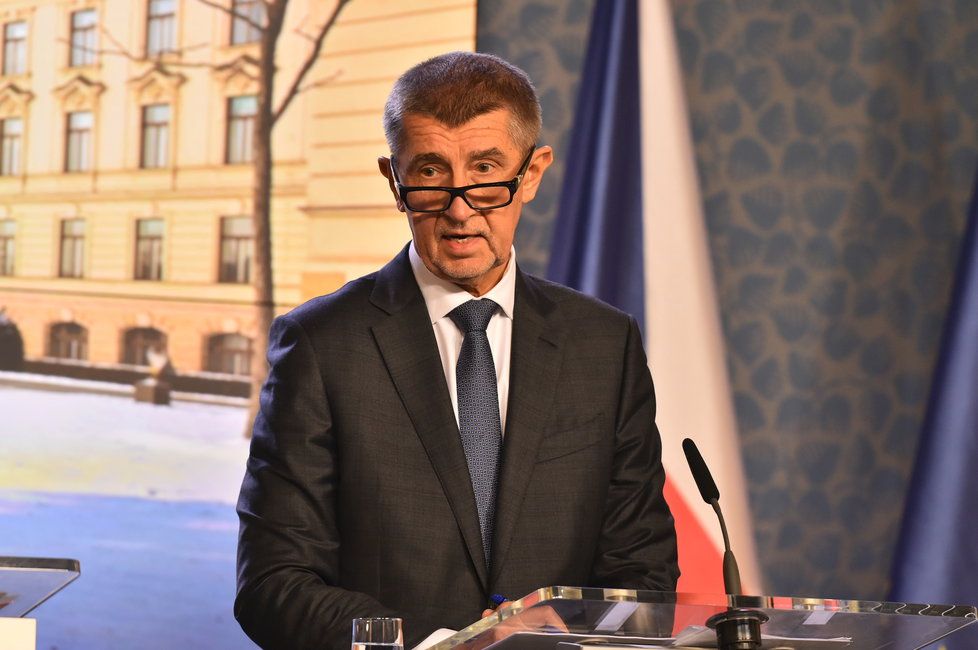 Premiér Andrej Babiš (ANO) po jednání vlády