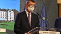 Andrej Babiš při pondělní tiskovce Andrej Babiš při pondělní tiskovce