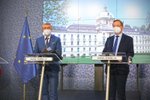 Tiskovka po jednání vlády: Karel Havlíček a Petr Arenberger