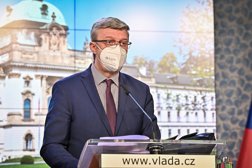 Karel Havlíček na vládní tiskovce (12.4.2021)