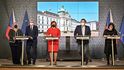 Ministři Klára Dostálová, Karel Havlíček, Alena Schillerová, Jan Hamáček a Jana Maláčová.