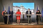 Jednání vlády: Ministři Dostálová, Havlíček, Schillerová, Hamáček a Maláčová (1.3.2021)