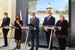 Tiskovka po jednání vlády: Zleva ministři Petříček, Schillerová, Havlíček, Metnar a Dostálová (29.3.2021)