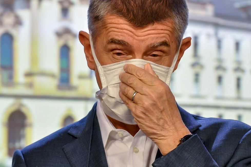 Premiér Andrej Babiš (ANO) na jednání vlády (30.3.2020)