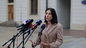 Markéta Pekarová Adamová po jednání u prezidenta Petra Pavla.