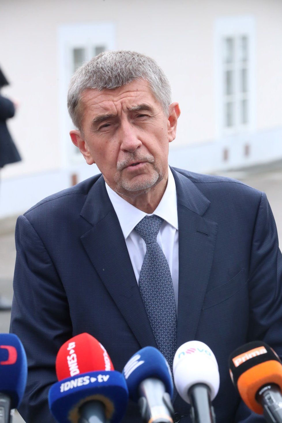 Premiér Andrej Babiš po obědě vlády s prezidentem v Lánech (24. 2. 2020)