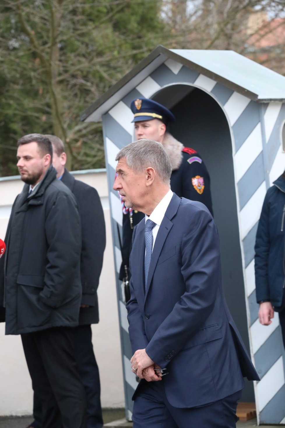 Premiér Andrej Babiš po obědě vlády s prezidentem v Lánech. (24.2.2020)