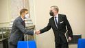 Jednání vlády o energiích, platech i koronavirových opatřeních: Premiér Petr Fiala (ODS) a ministr vnitra Vít Rakušan (STAN) (29.12.2021)