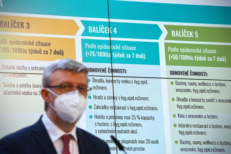 Mimořádné jednání vlády: vicepremiér a ministr dopravy Karel Havlíček (22. dubna 2021)