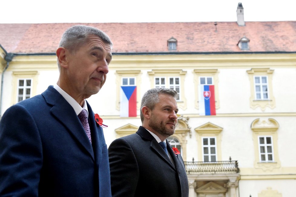 Premiéři Andrej Babiš a Peter Pellegrini ve Valticích