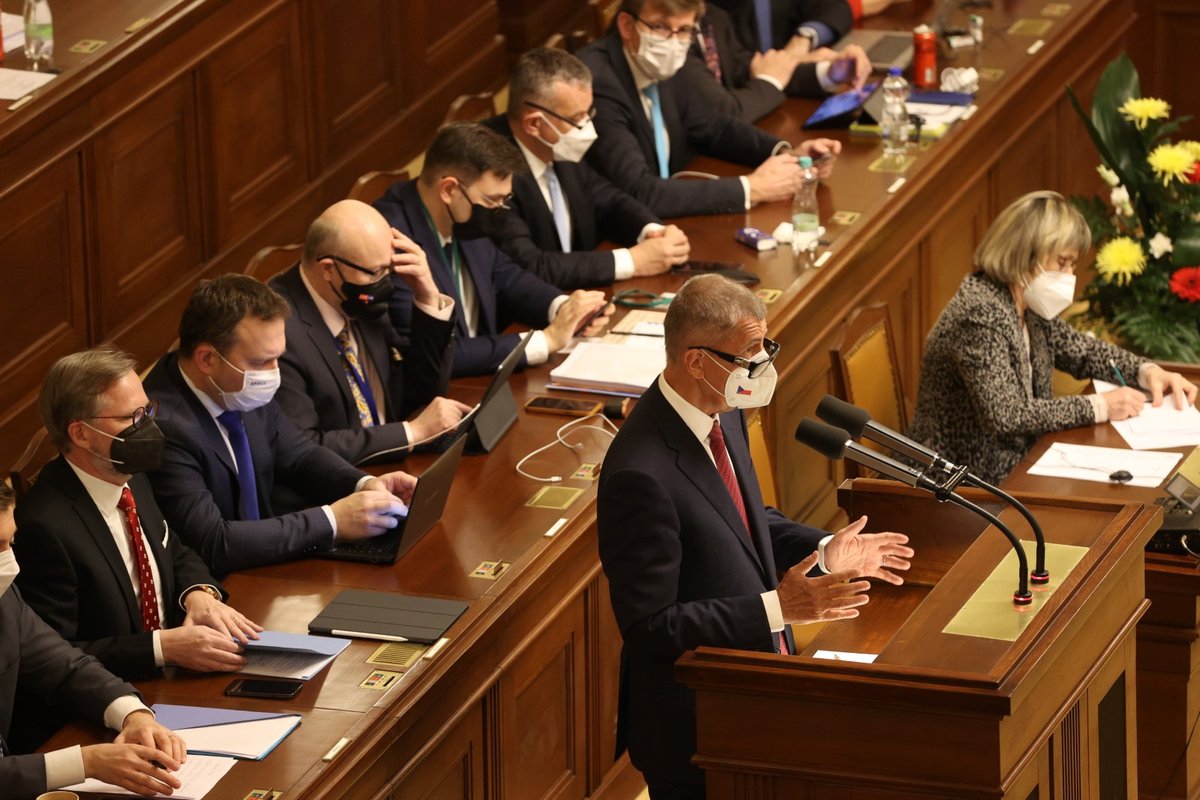 Jednání Sněmovny o důvěře vlády: Expremiér Andrej Babiš (ANO) (13.1.2022)