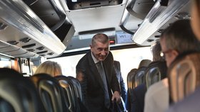Premiér Andrej Babiš při výjezdu vlády do Jihočeského kraje