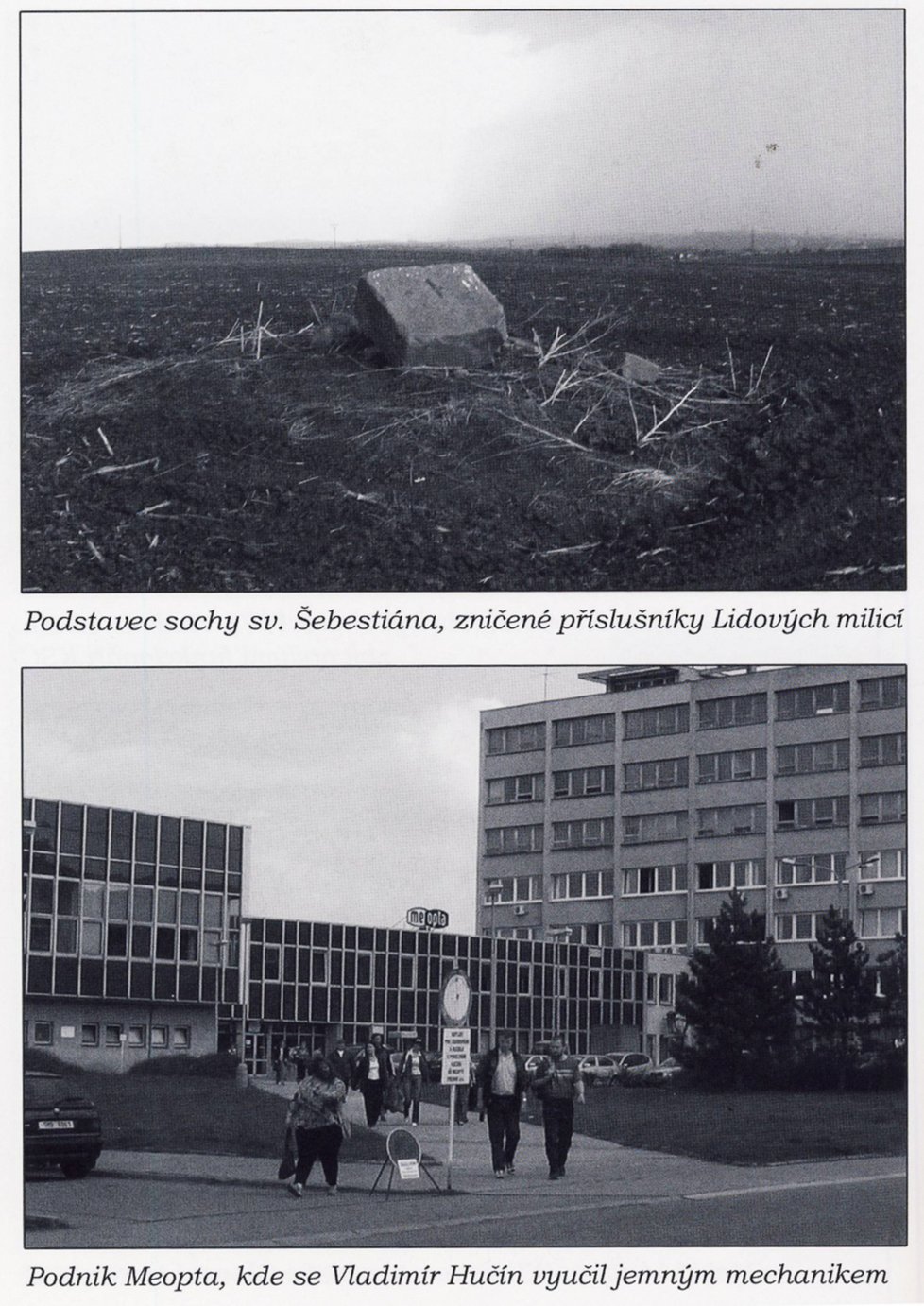 Dobová fotografie z knihy o Vladimíru Hučínovi